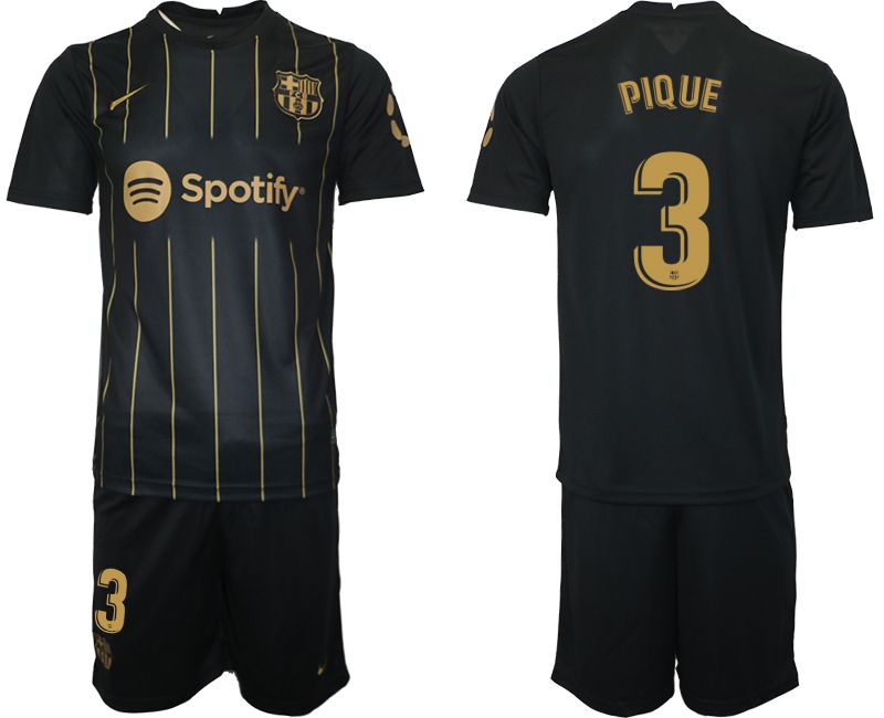 Men 2022-2023 Club Barcelona Black away #3 Soccer Jersey